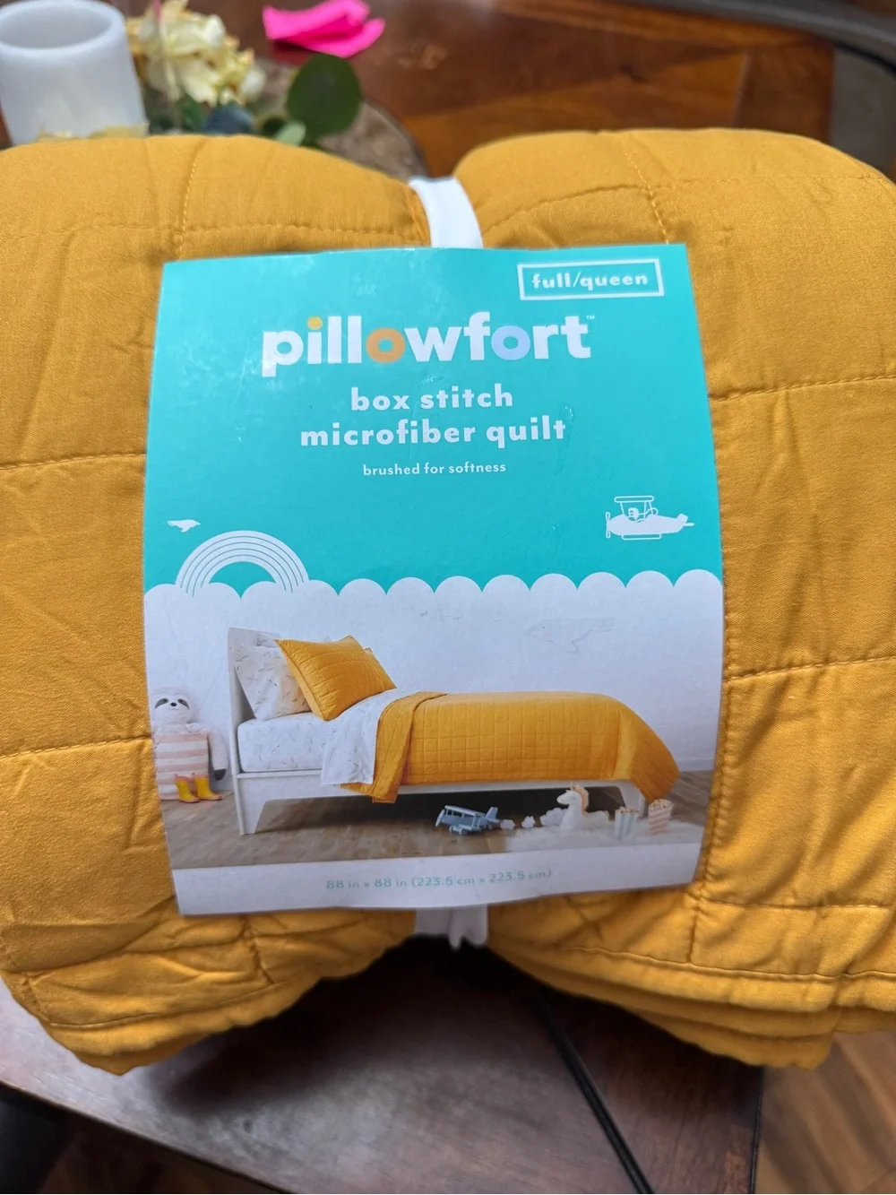 Pillowfort Yellow Microfiber Quilt